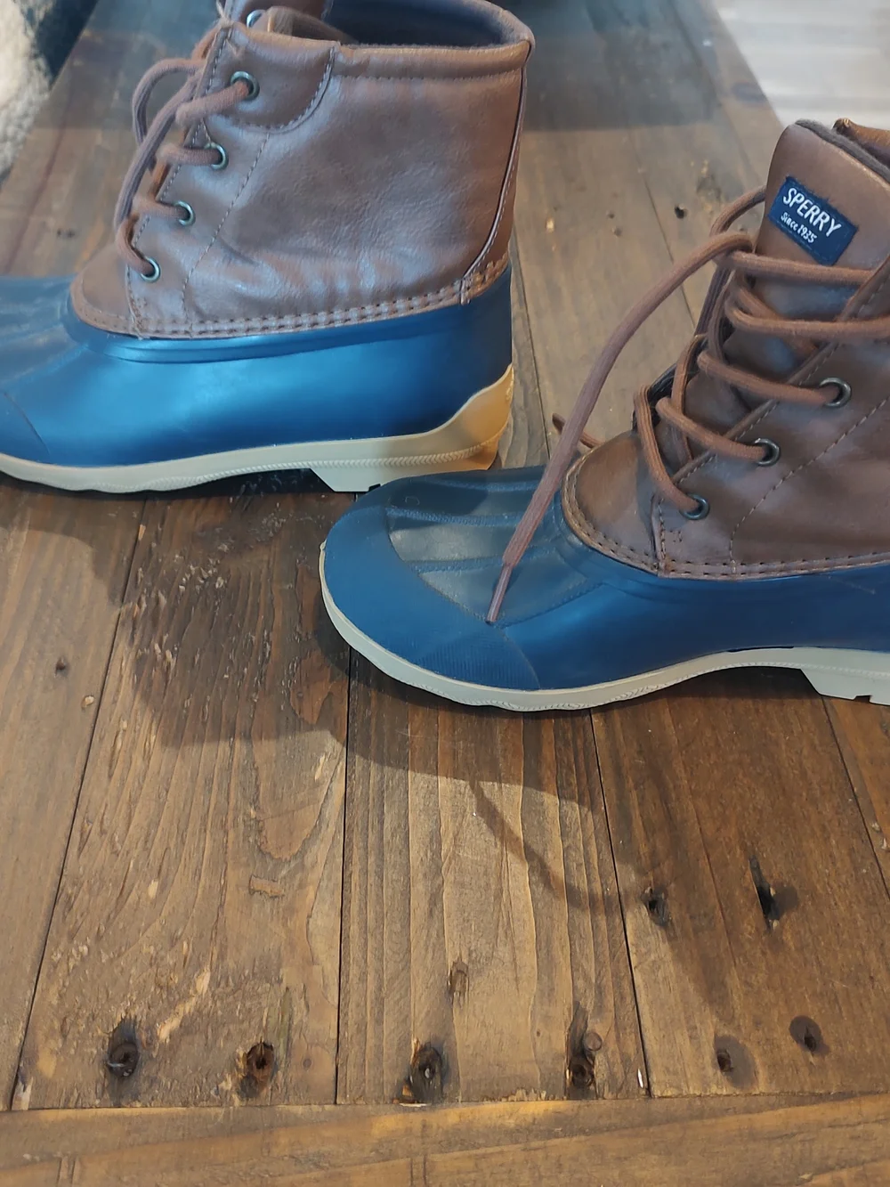 Sperry Kids Navy and Brown Waterproof Duck Boots